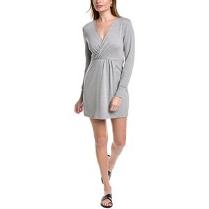 BCBGeneration Long Sleeve Twist Front Knit Dress Grey Women’s Size XXS New
